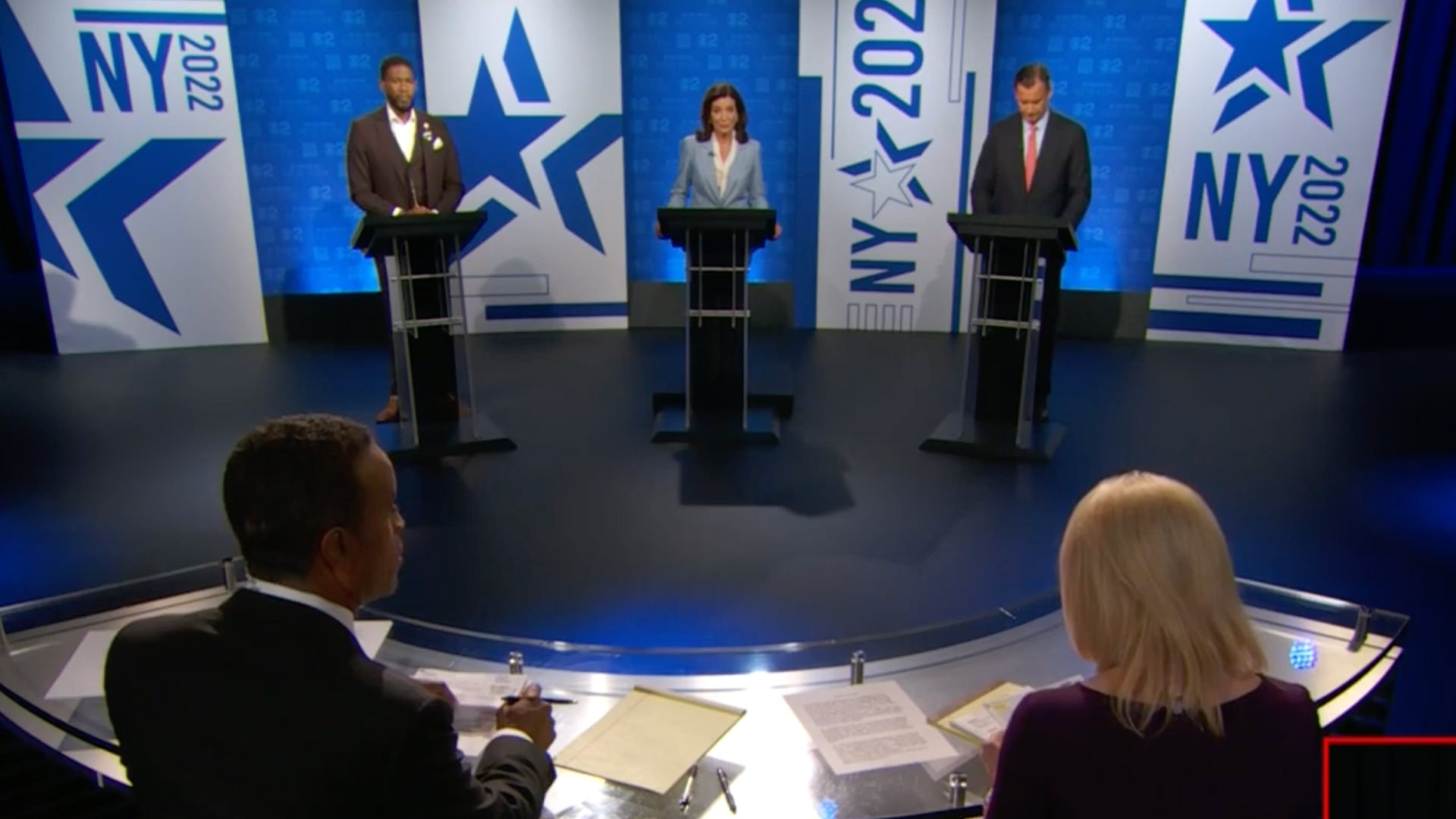 CBS News Hosts New York Governor Democratic Primary Debate